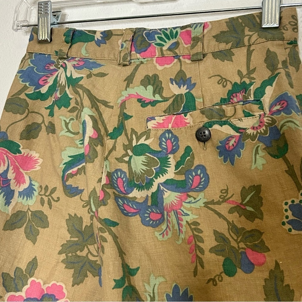 Eddie Bauer Floral Tan Shorts with Pink, Green & Blue Accents - Picture 5 of 6